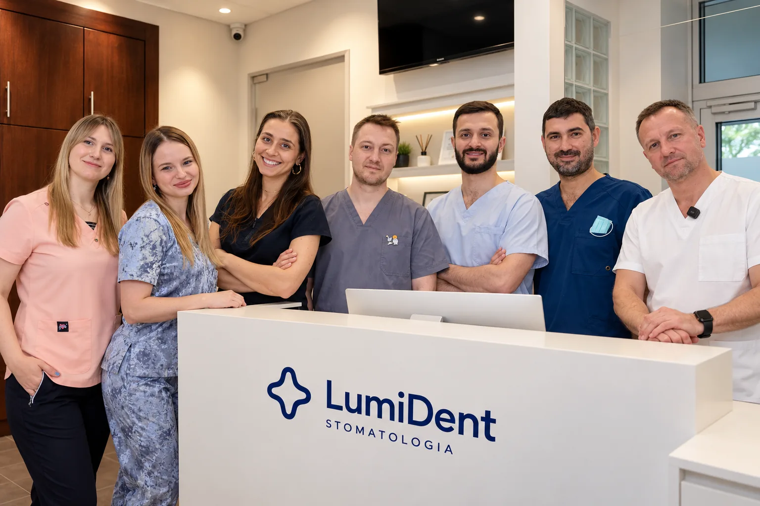 LumiDent clinic team at reception